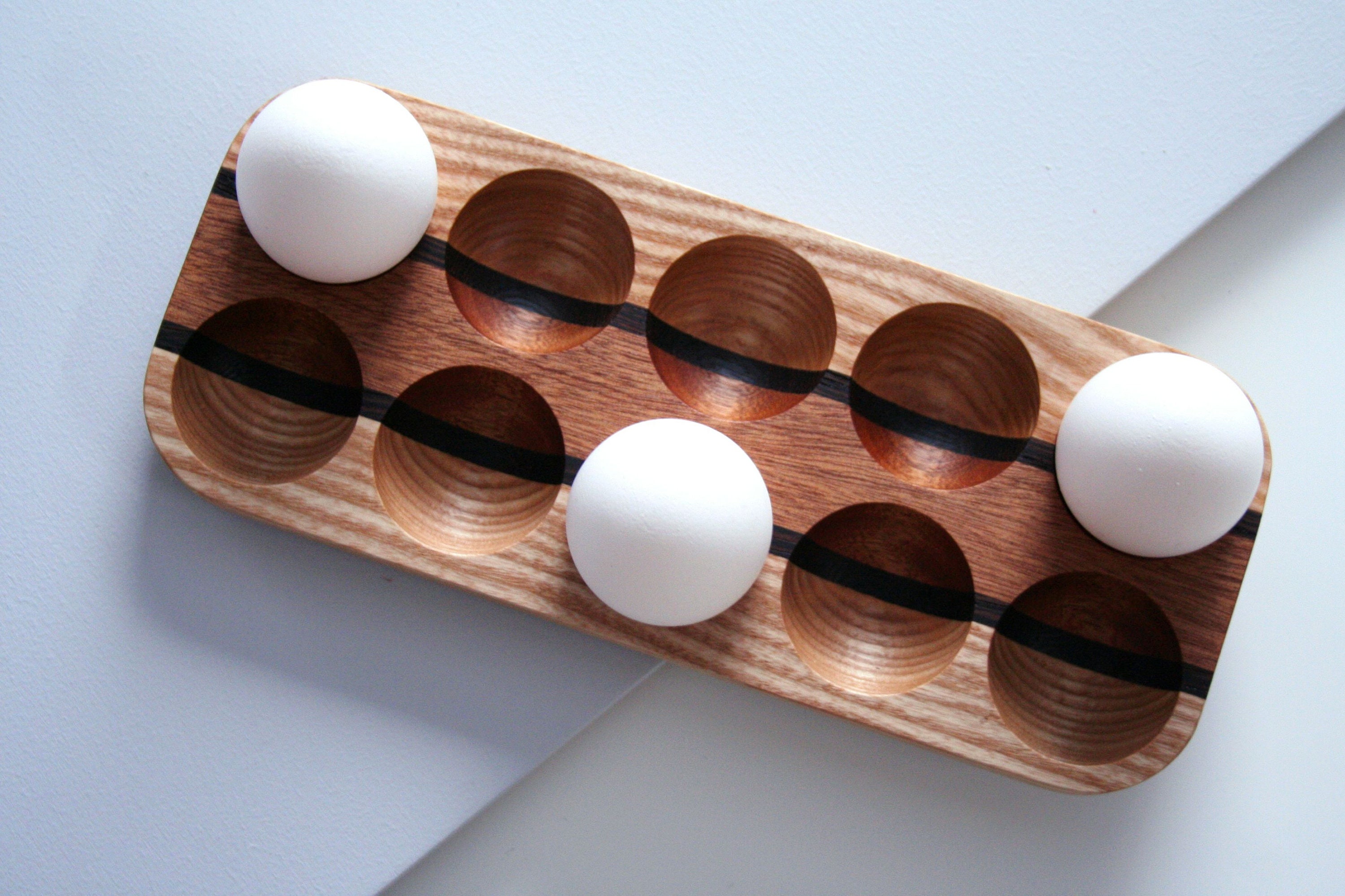 Wooden Egg Holder. Design egg tray for 10 eggs. Etsy