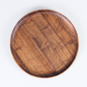 Serving platter Decorative plate. Home decor serving tray Walnut wood table decor. image 7