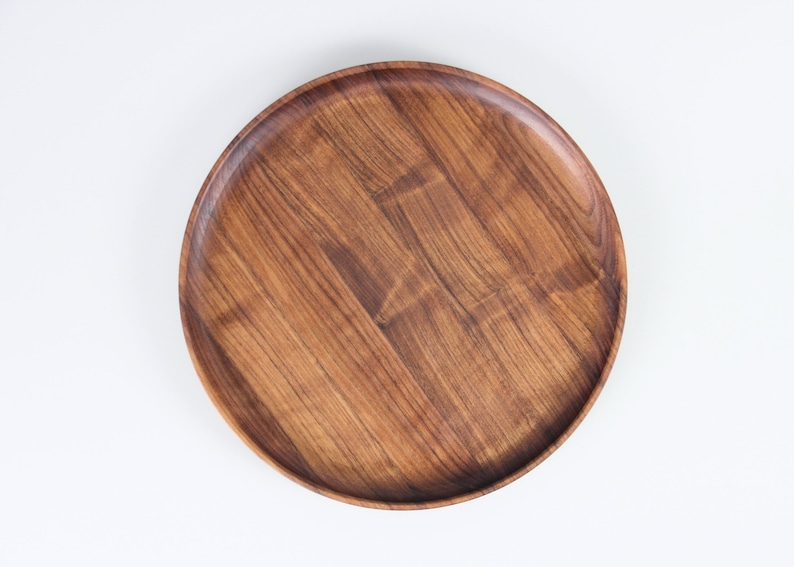 Serving platter Decorative plate. Home decor serving tray Walnut wood table decor. image 7