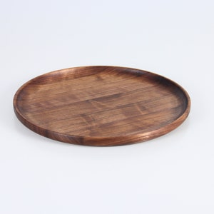 Serving platter Decorative plate. Home decor serving tray Walnut wood table decor. image 3