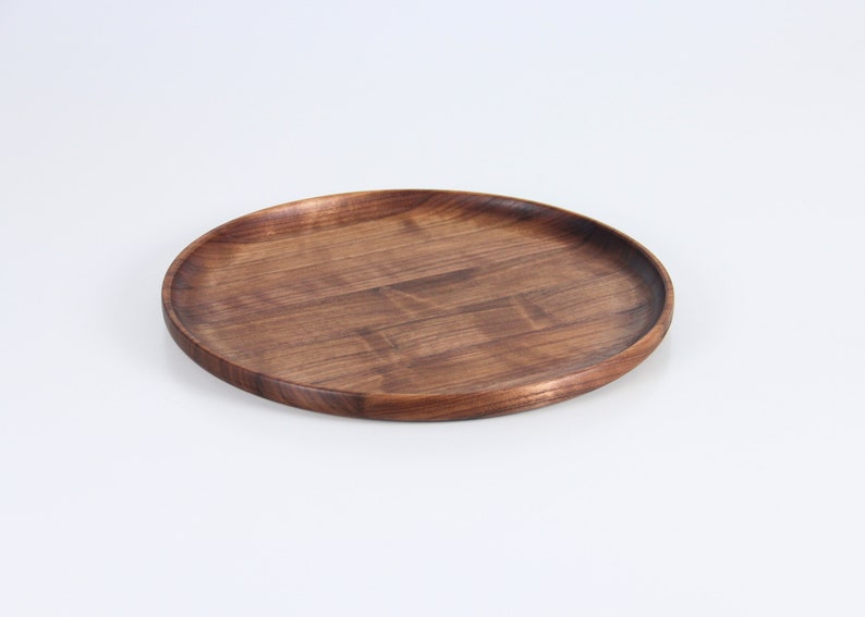 Serving platter Decorative plate. Home decor serving tray Walnut wood table decor. image 3