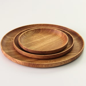 Wood serving platter Decorative platter Serving tray. Wood Snack plate. image 4