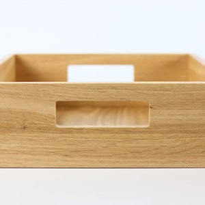 Wood serving tray Organizer tray Kitchen decor. Organizer box with handles. image 7