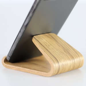 Phone holder Wood phone stand. Office desk decor Business gift. Wood phone stand. image 4