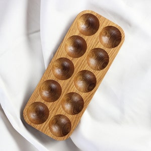 Wooden Egg Holder Farmhouse Kitchen Decor. Wooden egg tray Wood storage rack for 10 eggs