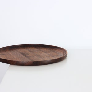 Serving platter Decorative plate. Home decor serving tray Walnut wood table decor. image 8