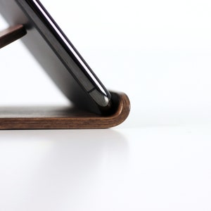 Phone stand Wood phone stand. Phone holder for desk. Desk accessories. image 2