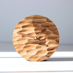 Office Desk Clock Wood Table Clock. Desk Accessories Oak Wood Clock - Etsy