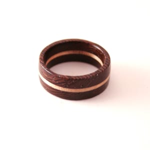 Minimalist wood ring Unique Wood Ring Band. Unique jewelry gift Wide wood ring. image 6