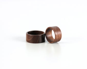 Minimalist wooden ring. Unique Wood Ring Band. Unique jewelry gift. Wide wood ring.