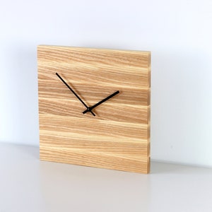 Minimalist wall clock. Modern wood clock. Light wood wall Hanging. Trendy home decor wall clock image 10