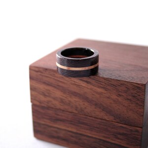 Minimalist wood ring Unique Wood Ring Band. Unique jewelry gift Wide wood ring. image 4