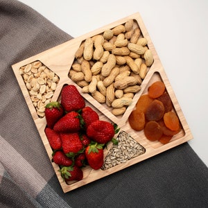 Wooden Serving Platter. Appetizer Tray for Hosting, Table Décor, and Housewarming Gifts