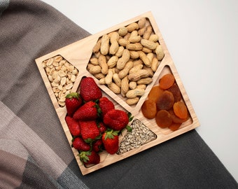 Wooden Snack Plate. Wooden serving plate.