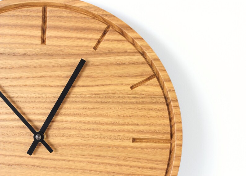 Wooden wall clock Wall decor clock. Wall clock unique wood silent wall clock image 3