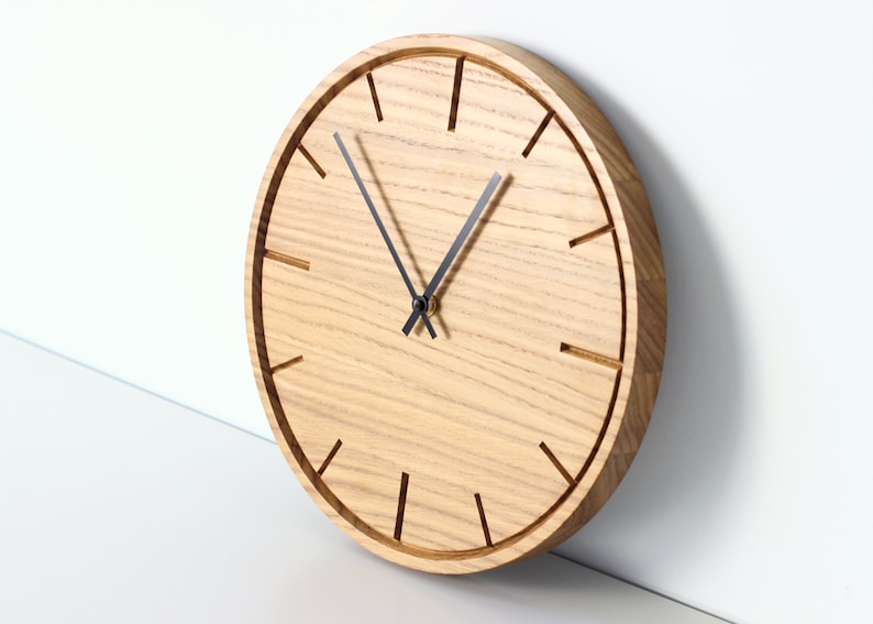 Wooden wall clock Wall decor clock. Wall clock unique wood silent wall clock image 6