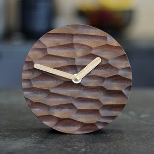 Desk clock Office decor Desk decor. Walnut wood table clock. image 9