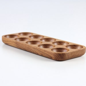 Wooden Egg Holder for 10 Eggs Farmhouse Kitchen Decor. Wooden egg tray. image 7