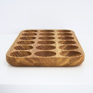 Wooden Egg Holder Wooden egg tray for eggs. Countertop egg holder. Wooden egg storage.