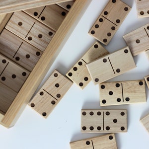 Wooden Dominoes. Domino set. Personalized wood dominoes. image 7