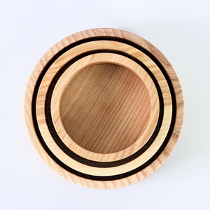 Wood bowl set of 3 wooden bowls. Decorative bowl. image 7