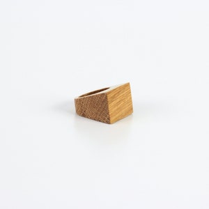 Natural wooden ring Minimalist wood ring band Stephen. Unique wood ring Oak wood