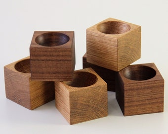 Wooden egg holder Wood egg cups Set of 3 cups. Easter egg holder wood egg storage.