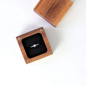Personalized Walnut Ring Box: Engraved Proposal Gift