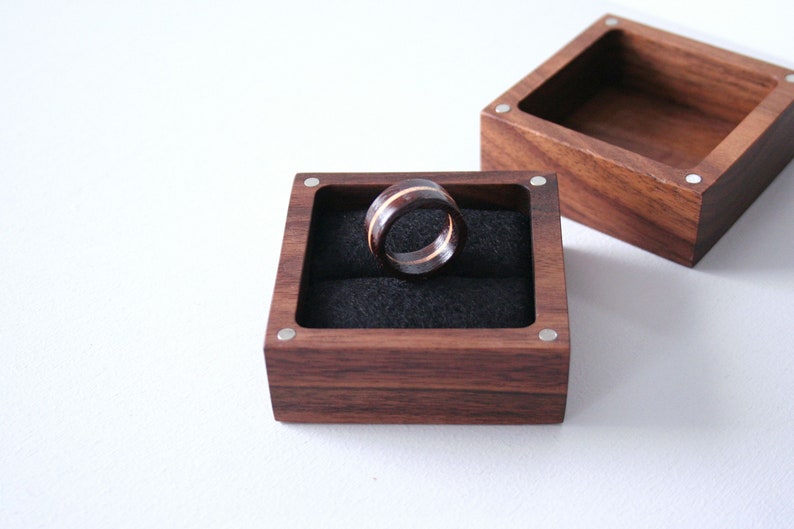 Minimalist wood ring Unique Wood Ring Band. Unique jewelry gift Wide wood ring. image 5