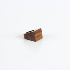 Natural wooden ring Minimalist wood ring band Stephen. Unique wood ring Walnut wood