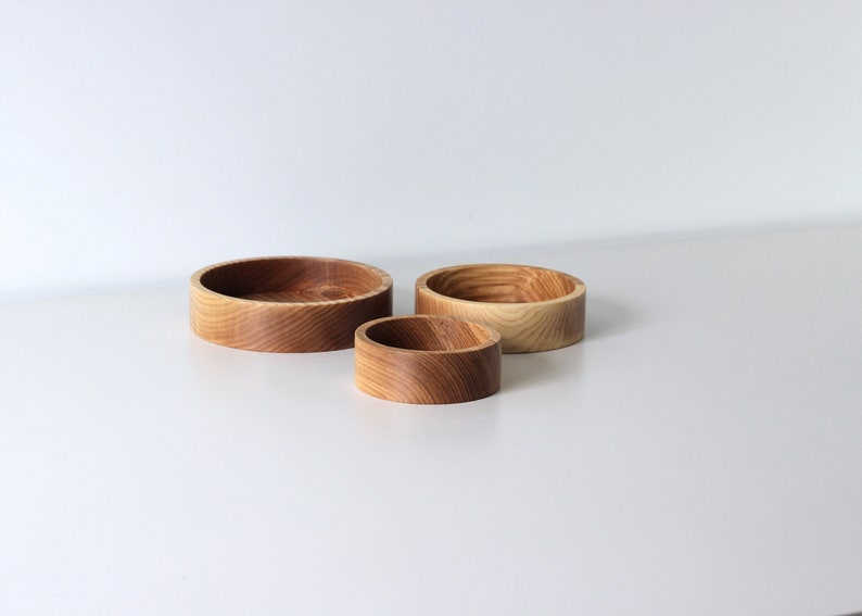 Wood bowl set of 3 wooden bowls. Decorative bowl. image 1