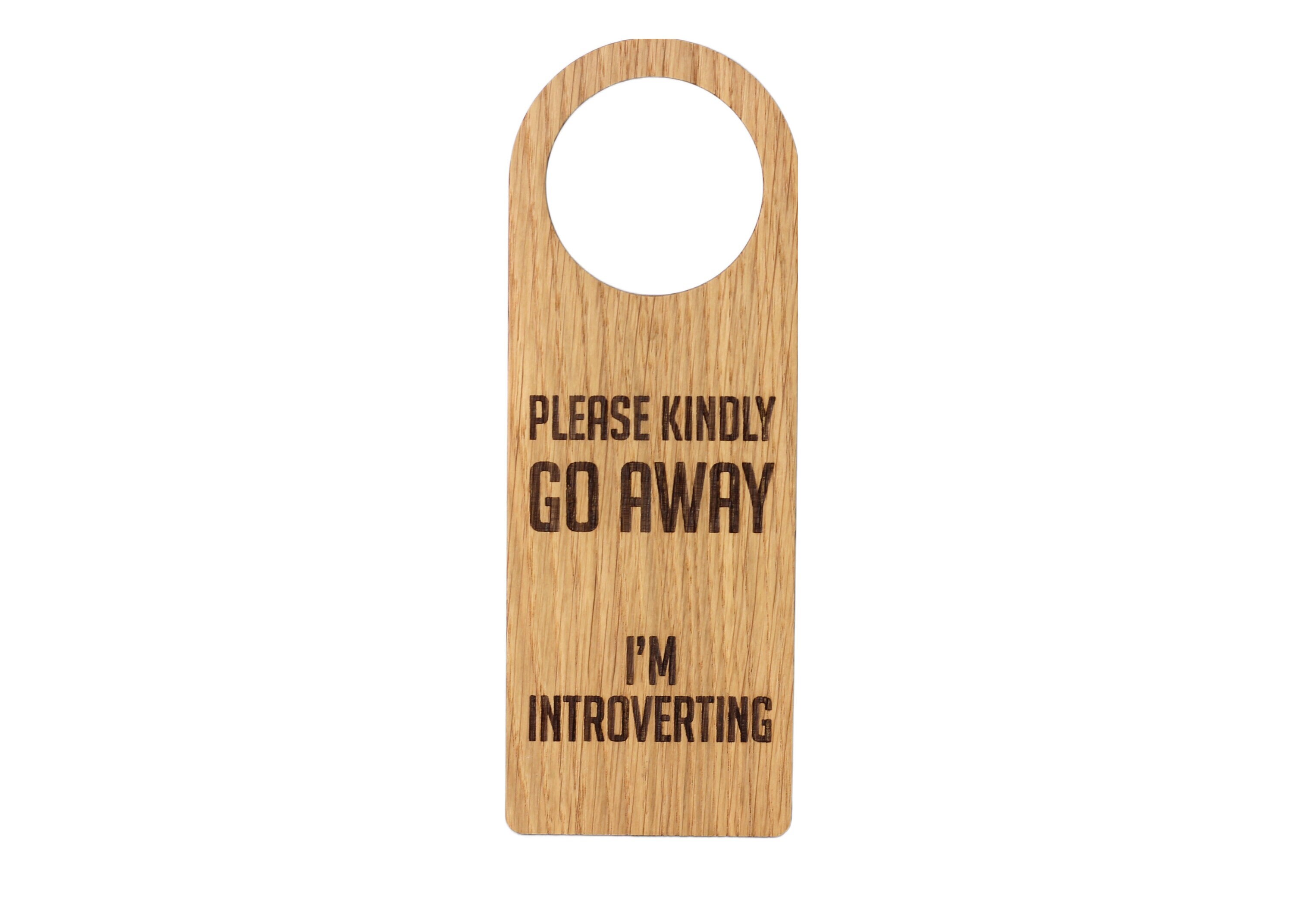 Introvert Door Hanger. Wood Room Sign - Do Not Disturb. - Etsy