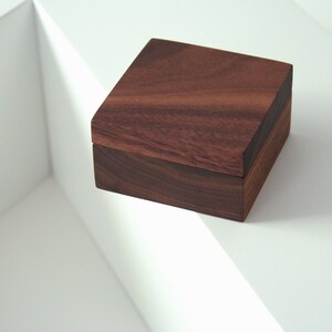 Wooden ring box. Wood Jewelry box. Unique walnut jewelry box. image 7