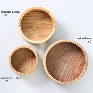 Wood bowl set of 3 wooden bowls. Decorative bowl. image 4