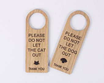 Wooden door sign Dog sign. Dog owner gift Cat lover gift door hanger