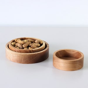 Wood bowl set of 3 wooden bowls. Decorative bowl. image 10