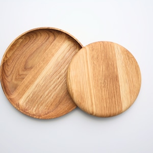 Wood serving platter Decorative platter Serving tray. Wood Snack plate. image 10