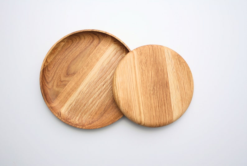 Wood serving platter Decorative platter Serving tray. Wood Snack plate. image 10