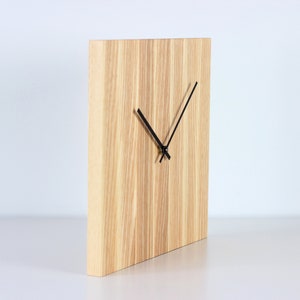 Minimalist wall clock. Modern wood clock. Light wood wall Hanging. Trendy home decor wall clock image 6