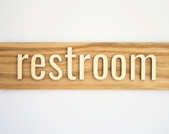 Restroom Sign. WC door sign. Toilet door sign.