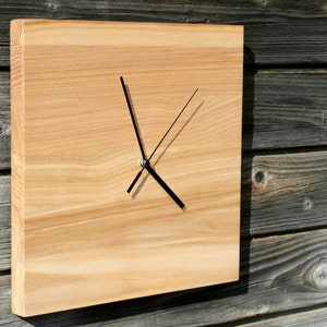 Ash wood square wall clock, a modern and stylish addition to your decor