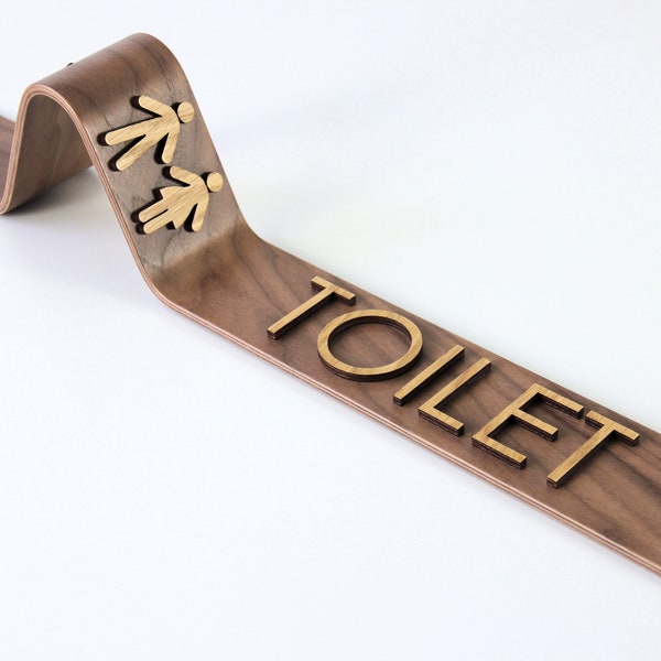 Personalisierte Holzschilder - Toilettentür Dekor