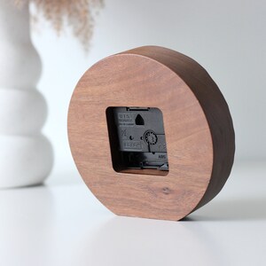 Desk clock Office decor Desk decor. Walnut wood table clock. image 6