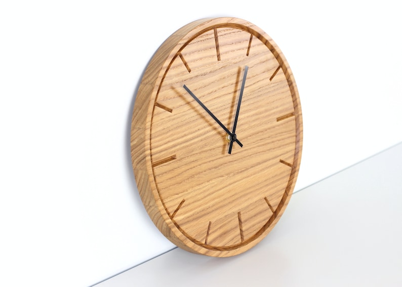 Wooden wall clock Wall decor clock. Wall clock unique wood silent wall clock image 2