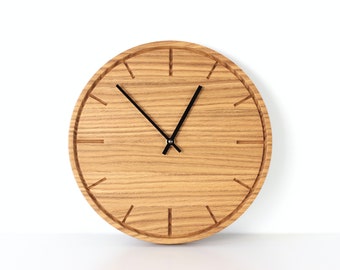 Horloge murale en bois Horloge décorative murale. Horloge murale unique en bois, horloge murale silencieuse