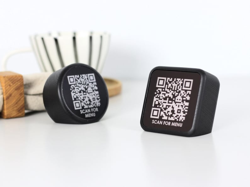 QR Code Sign Custom Business Signage. Social Media Wifi Display ...