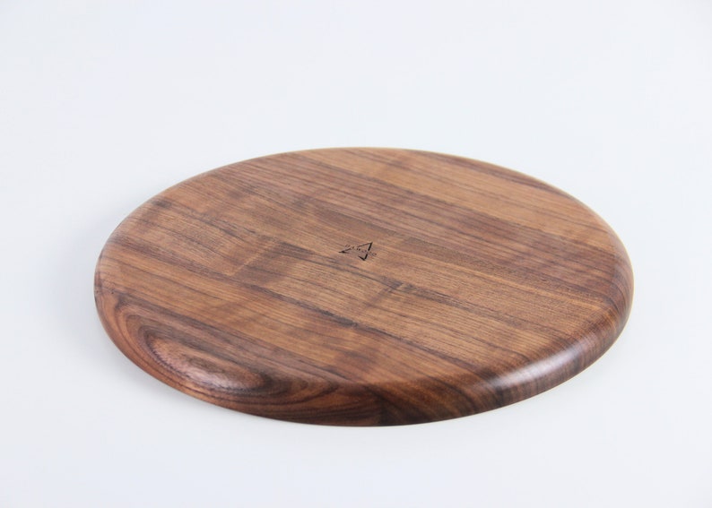 Serving platter Decorative plate. Home decor serving tray Walnut wood table decor. image 6
