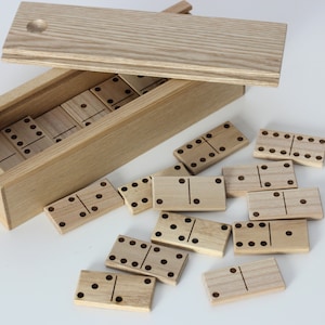 Wooden Dominoes. Domino set. Personalized wood dominoes. image 6