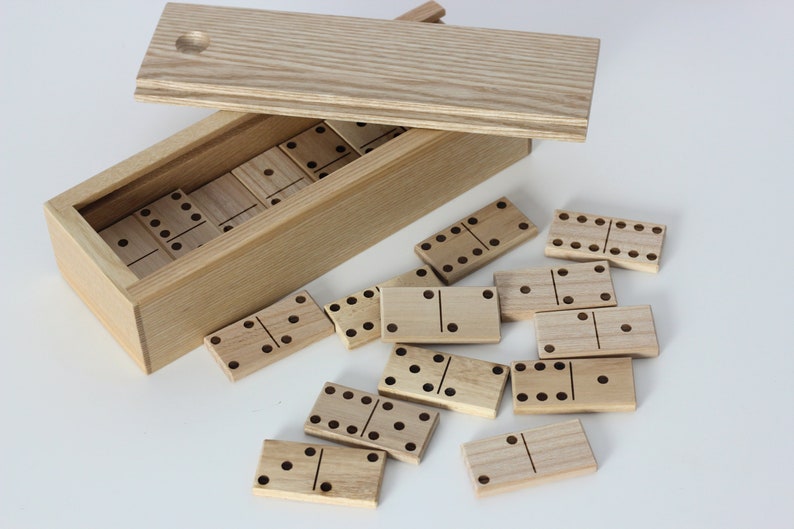 Wooden Dominoes. Domino set. Personalized wood dominoes. image 6