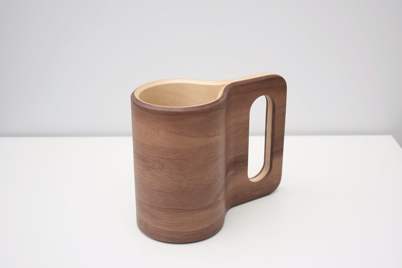 Walnut wood beer mug Wooden beer mug. Groomsman Beer Mug Design beer mug. Walnut wood